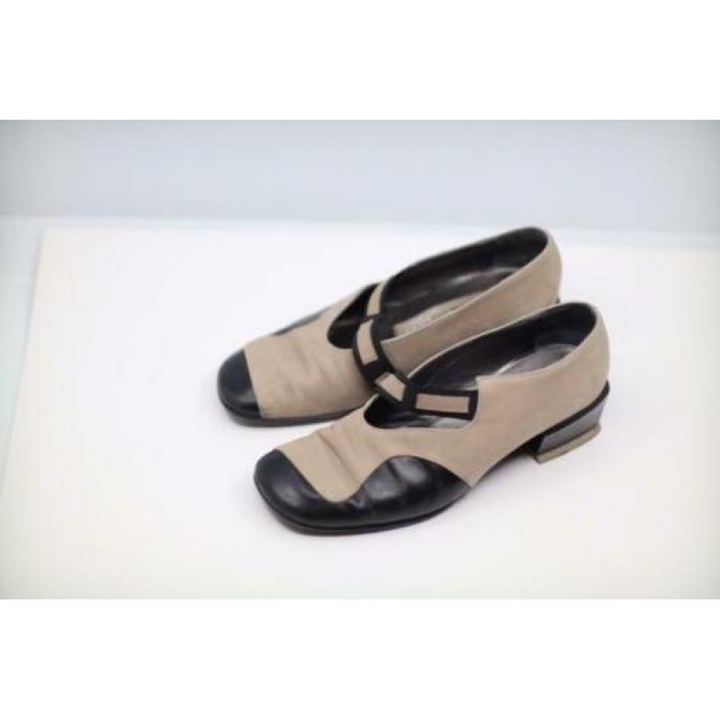 Lisa Tucci beige zwarte leren schoenen mt 36