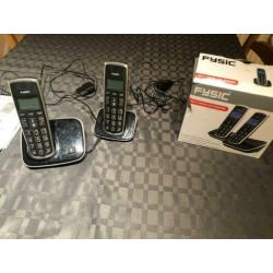 Draadloze twin dect telefoon fysic