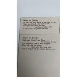 Sprookjeskaarten 8 stuks.Met tekst. Eind jaren 40.Ook p.st