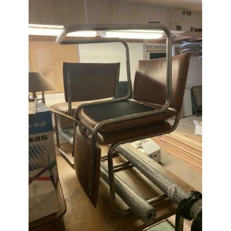4 stoelen bruin sky