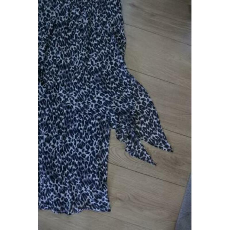 Yoek rok M zwart wit panter print NIEUW laagjes gaaf