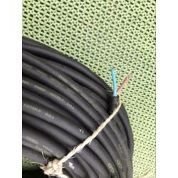 74 mtr. Rubber snoer 2x2.5 mm2