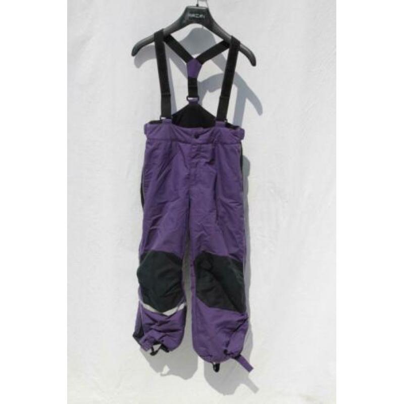 Zwart-paarse ski-broek.Bretels.Mt 122.Merk H&M