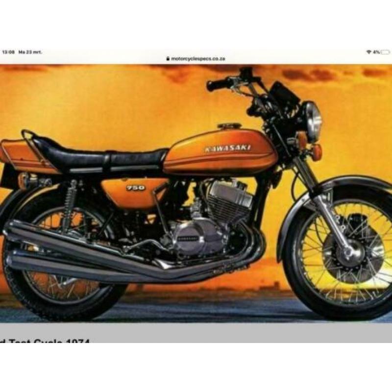 Gevraagd Kawasaki h2.. 750cc