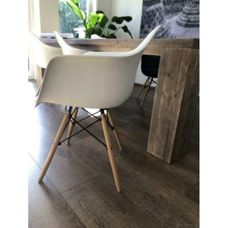 6 eetkamer stoelen (5wit1grijs)