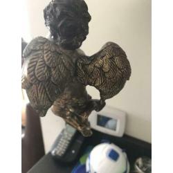 Engel met pijl en boog maat 22 cm hoog 13 cm breed