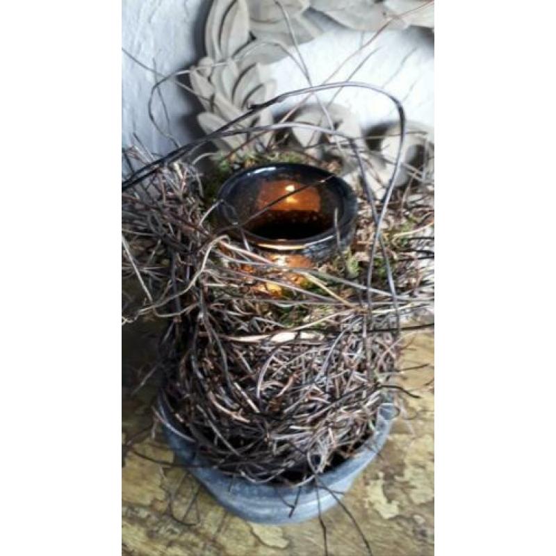 Grijs stenen plateau,salimtaartje,nestje puur lichtje Hoffz.
