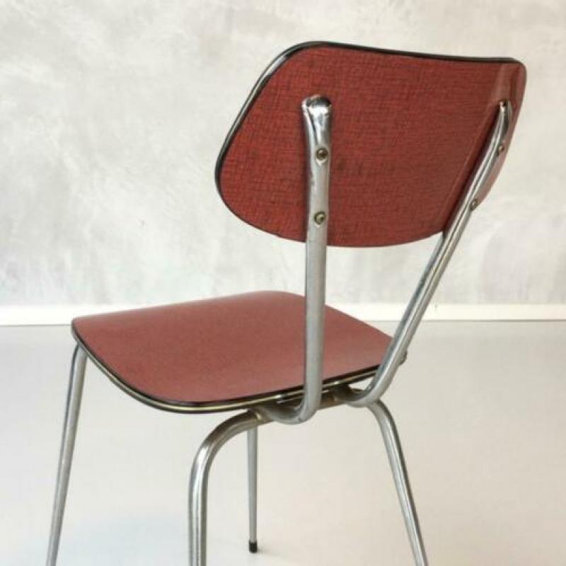 Jaren 50 keukenstoelen 3x vintage eetkamerstoelen retro