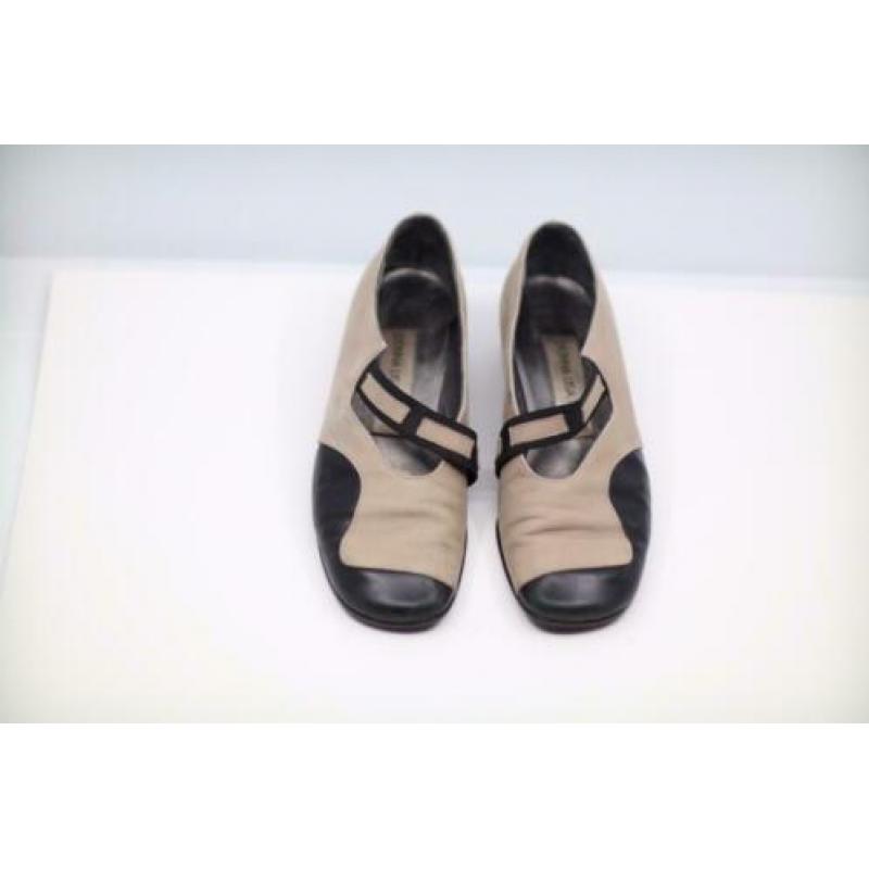 Lisa Tucci beige zwarte leren schoenen mt 36