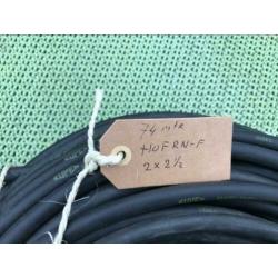 74 mtr. Rubber snoer 2x2.5 mm2