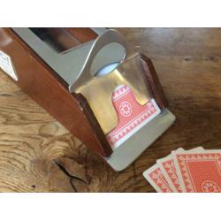 Antieke Poker Baccarat Casino Dealershoe Card Shoe Banquier