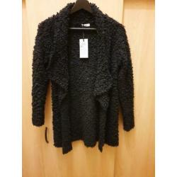 NIEUW Jacqueline de Yong zwart fluffy vest maat S