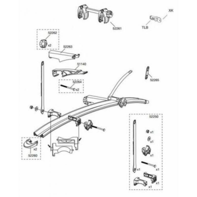 Extra fiets goot (bike adapter) Thule 9281 tbv G5/G6