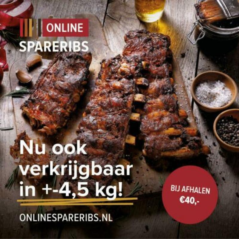 Sous vide gegaarde spareribs 4,5kg/8,5kg (5 maanden houdbaar