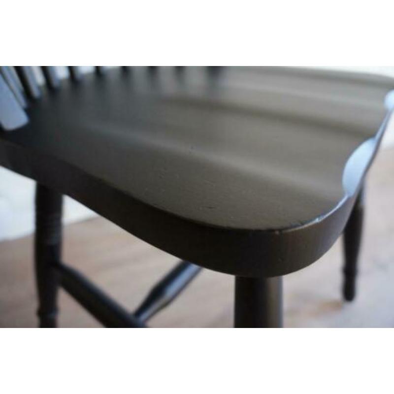 8x spijlenstoel zwart - eetstoel - cafestoel - eettafel