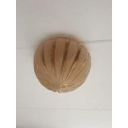 Art deco plafondlamp van glas.