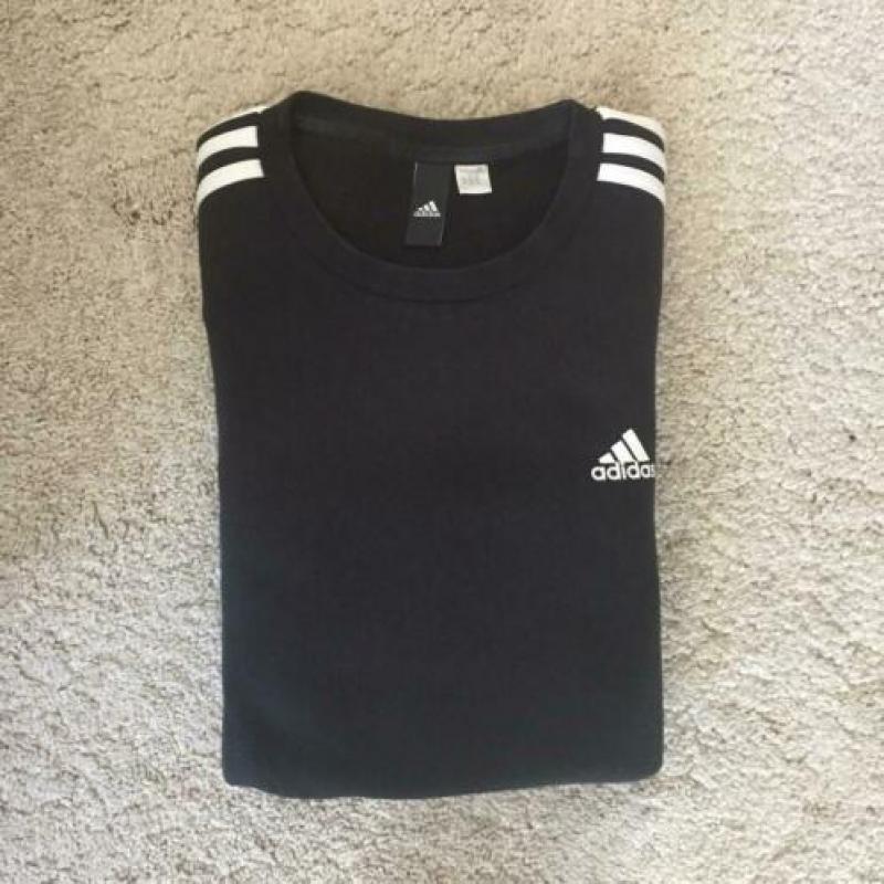 Adidas 3-stripes sweaters in zwart grijs en donkergroen