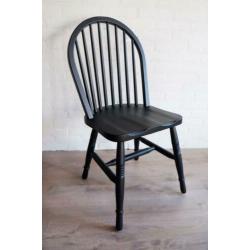 8x spijlenstoel zwart - eetstoel - cafestoel - eettafel