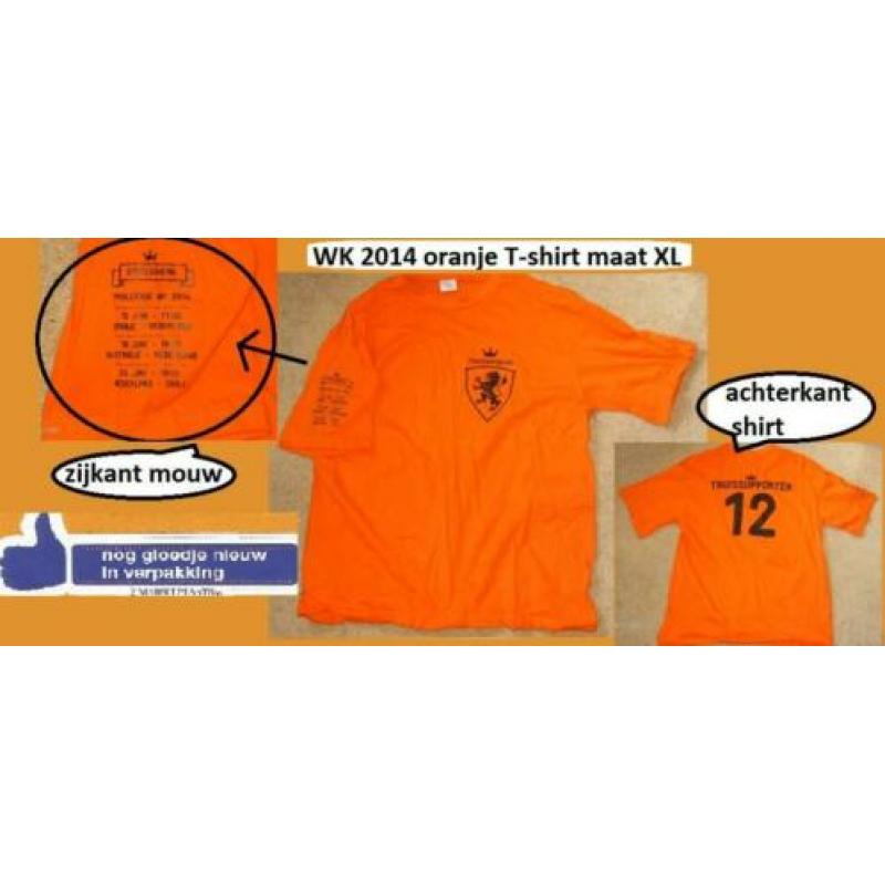 oranje shirt (voetbal / WK 2014) NIEUW / ongedragen