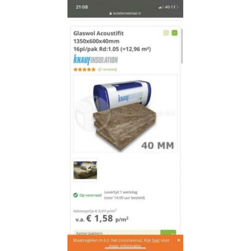 Een pak Glaswol