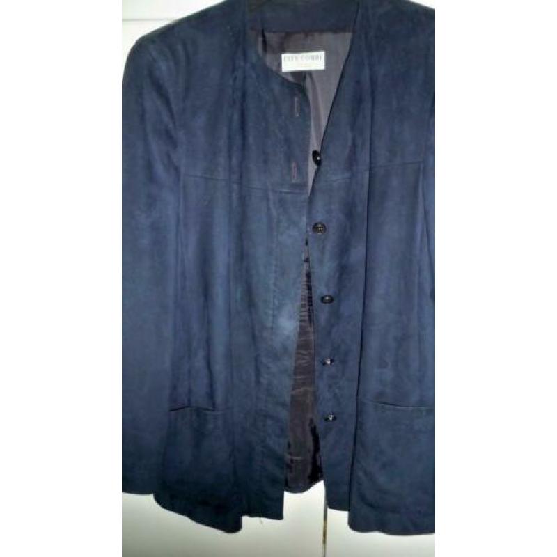 Dames Jas Blauw Merk Amaretta