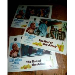x 3 film lobby cards End of the Affair - Deborah Kerr - 1955