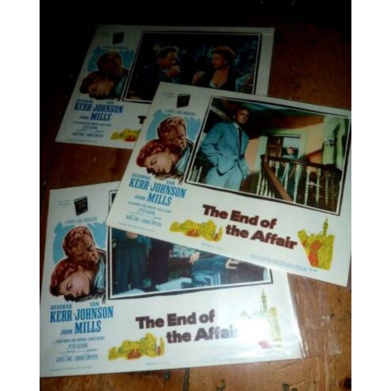 x 3 film lobby cards End of the Affair - Deborah Kerr - 1955