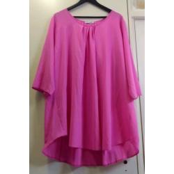 Prachtige roze blouse van Magna maat 52 -54