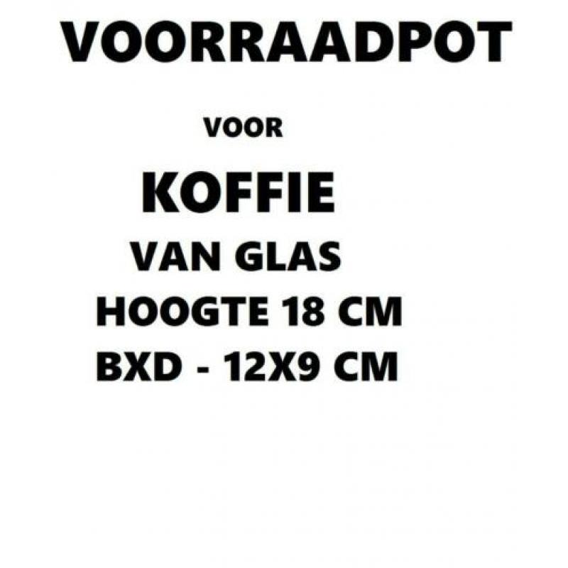 Glazen voorraad pot met deksel - diverse