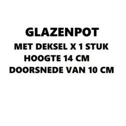 Glazen voorraad pot met deksel - diverse