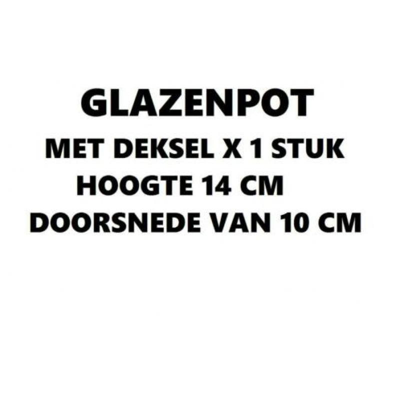Glazen voorraad pot met deksel - diverse