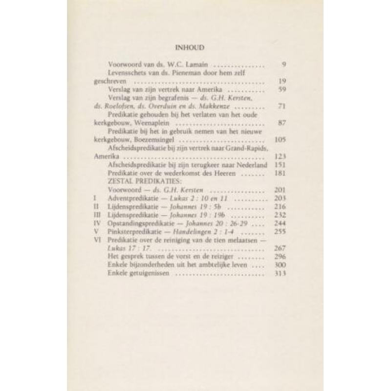Ds.C.Pieneman - LEVEN EN WERK