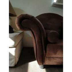 bruine sofa/chaise longue