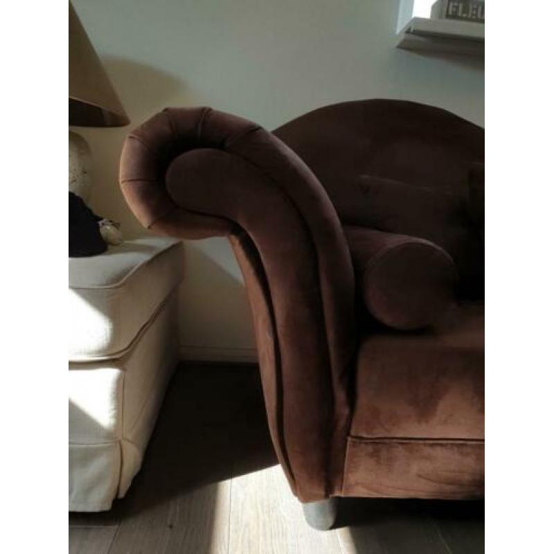 bruine sofa/chaise longue