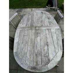 Tuintafel teak (Ovaal 200 x 110 x 74)