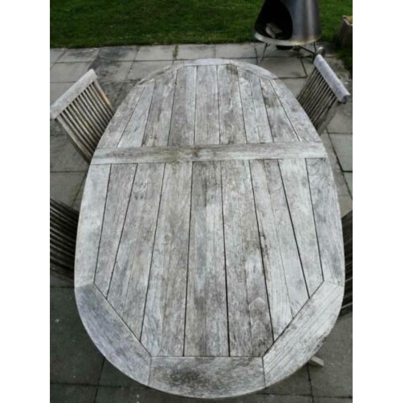 Tuintafel teak (Ovaal 200 x 110 x 74)