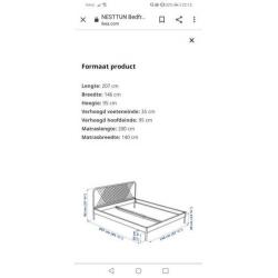 IKEA NESSTUN wit bed 140x200