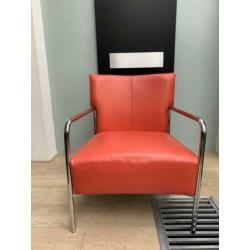 Bert Plantagie Class rood leren design fauteuil
