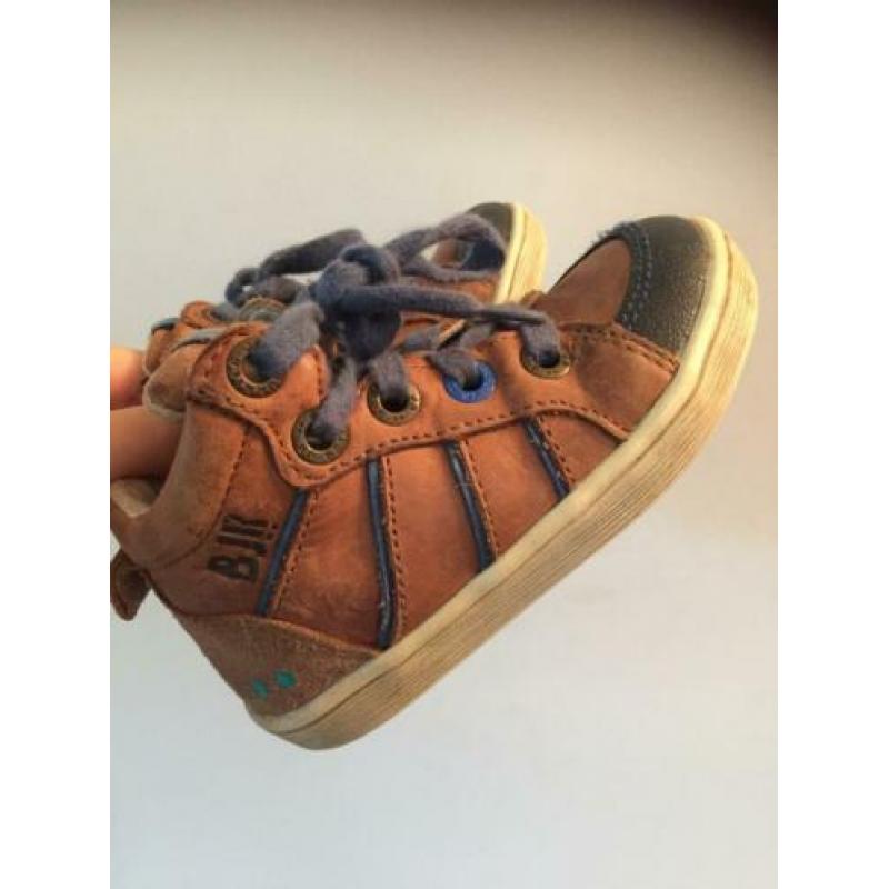 Leren schoenen jongen cognac Bunnies maat 22