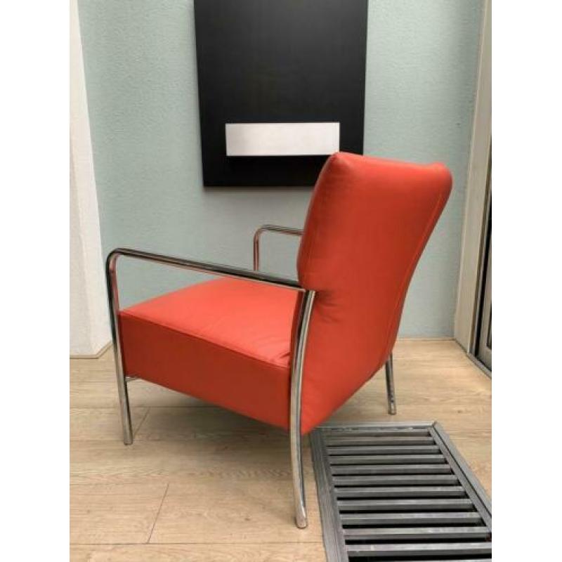 Bert Plantagie Class rood leren design fauteuil