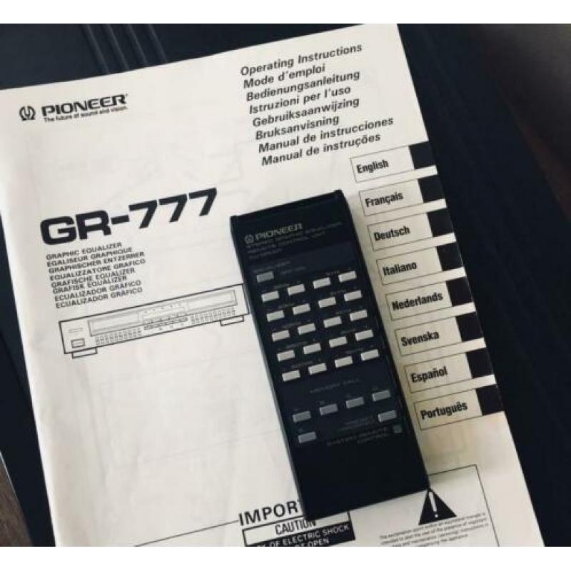 Pioneer GR-777 Stereo Graphic Equalizer (1988-96)