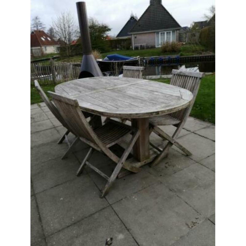 Tuintafel teak (Ovaal 200 x 110 x 74)