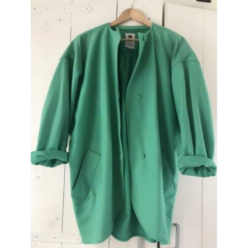 Ungaro - prachtige vintage mintgroen zomerwollen jas