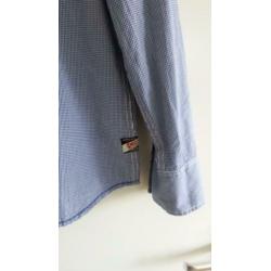 CARS blauw-wit geruite blouse maat L met details
