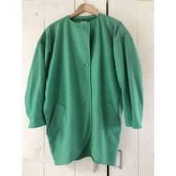 Ungaro - prachtige vintage mintgroen zomerwollen jas