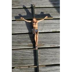 Koperen kruis met Jezus beeld 25.1 12.3
