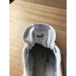 Puma sneakers gympen wit leer mt 37/38