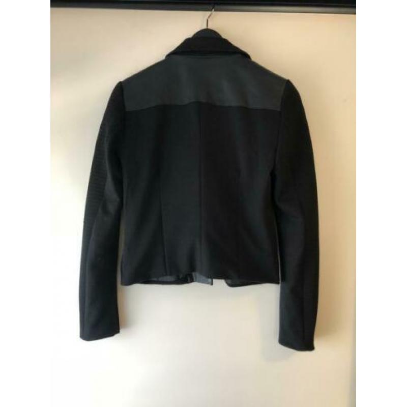Zwart jasje van Vero moda met imitatieleer, maat 36 / s