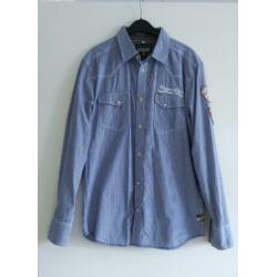 CARS blauw-wit geruite blouse maat L met details