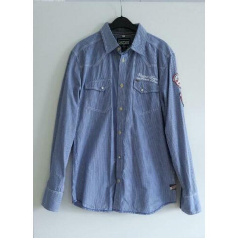 CARS blauw-wit geruite blouse maat L met details